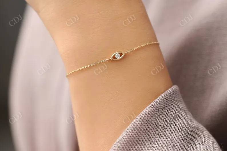 0.08ctw Evil Eye Lab Grown Diamond Bracelet