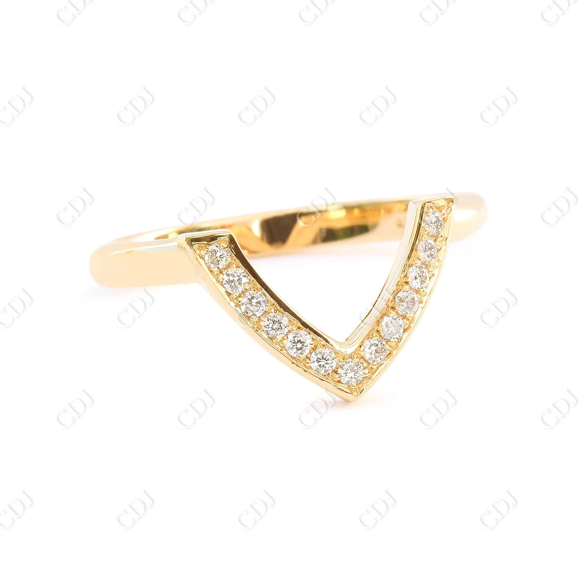 0.105CTW Round Shape Diamond Nesting Wedding Ring