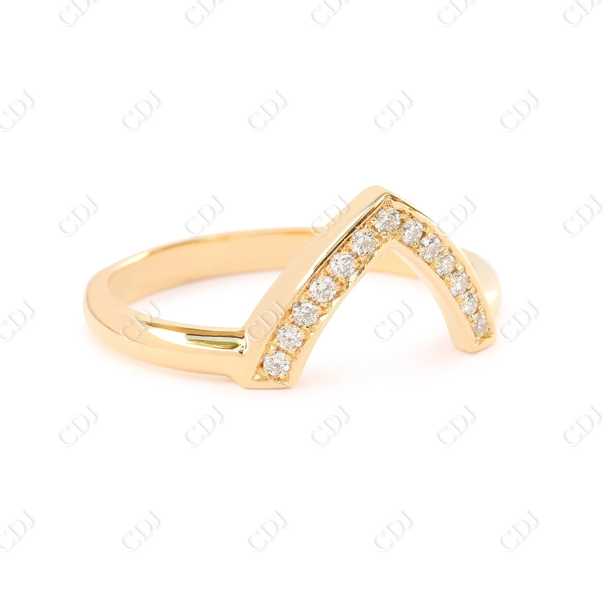 0.105CTW Round Shape Diamond Nesting Wedding Ring