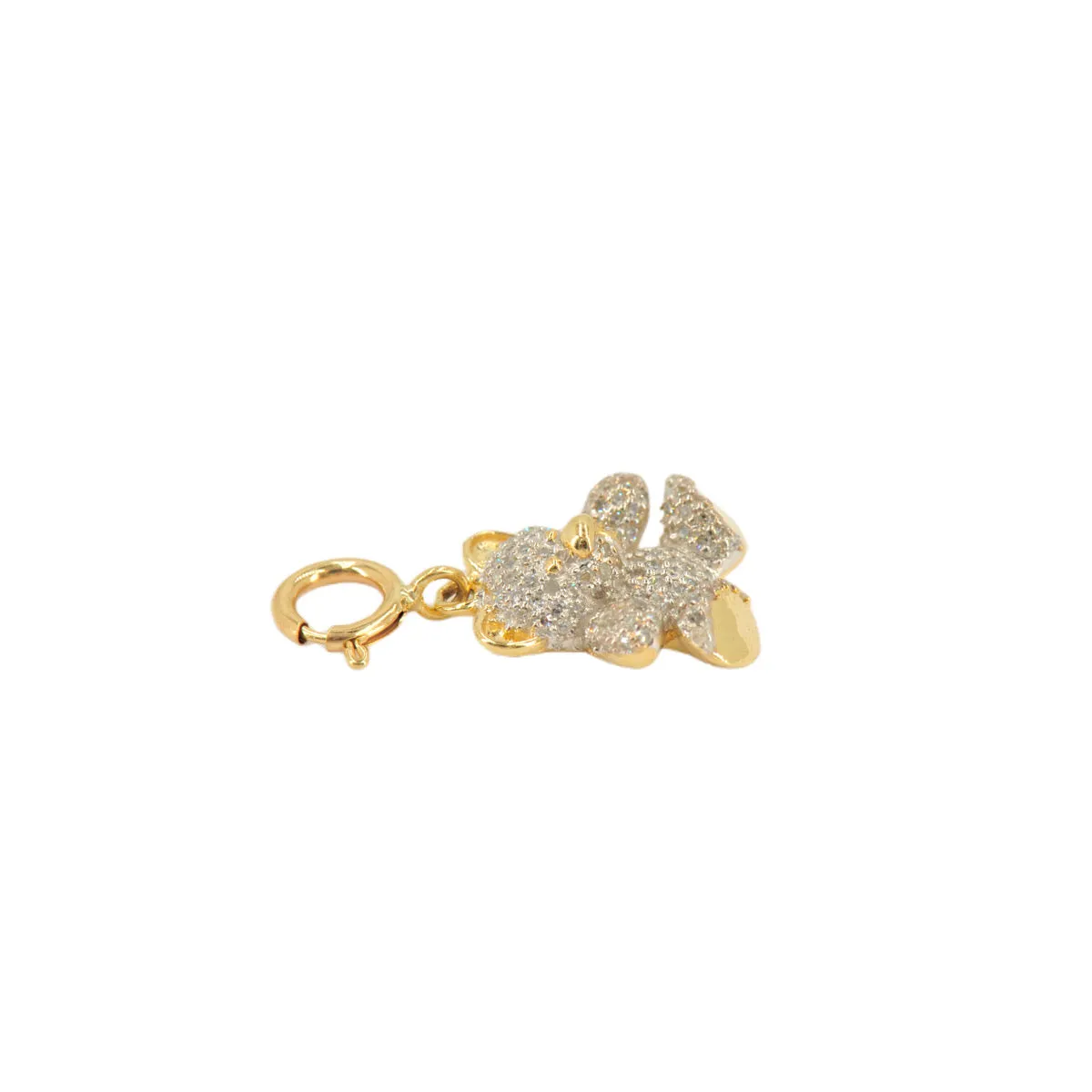 10k Yellow Gold and Diamond 'Teddy Bear' Charm - 10069