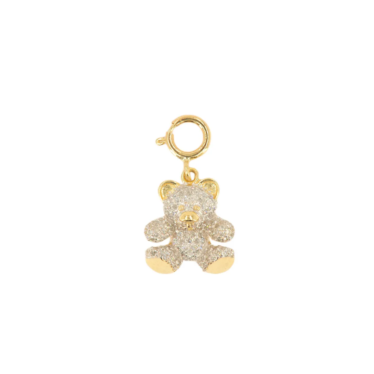 10k Yellow Gold and Diamond 'Teddy Bear' Charm - 10069