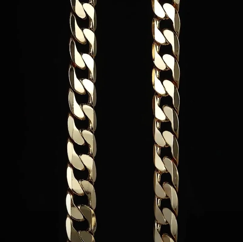 12mm Gold Filled Bonded Cuban Curb Bracelet 8 Inches