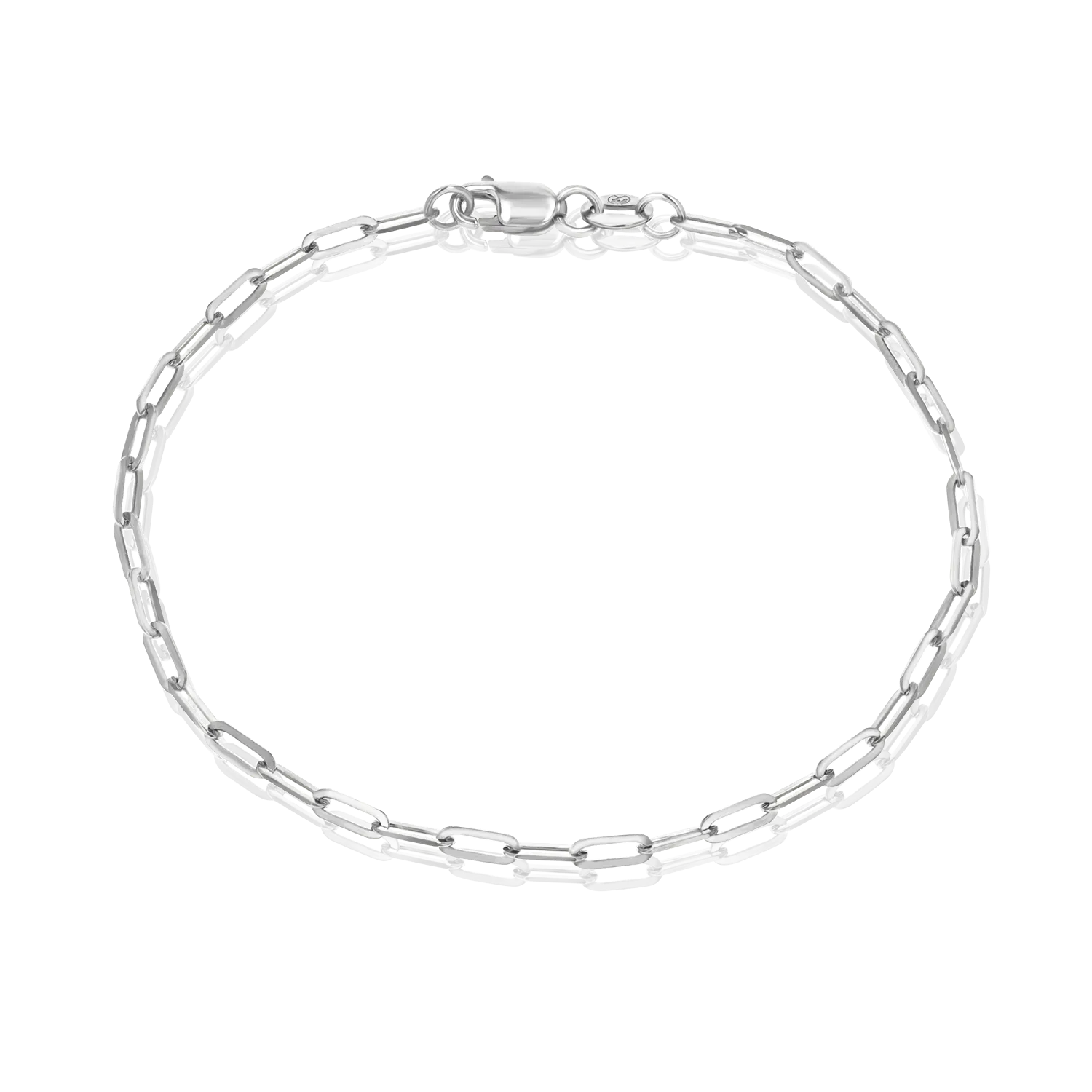 14K Diamond Cut Oval Link Bracelet