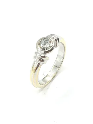 14k Gold 1/2 Carat Diamond Bezel Solitaire Ring