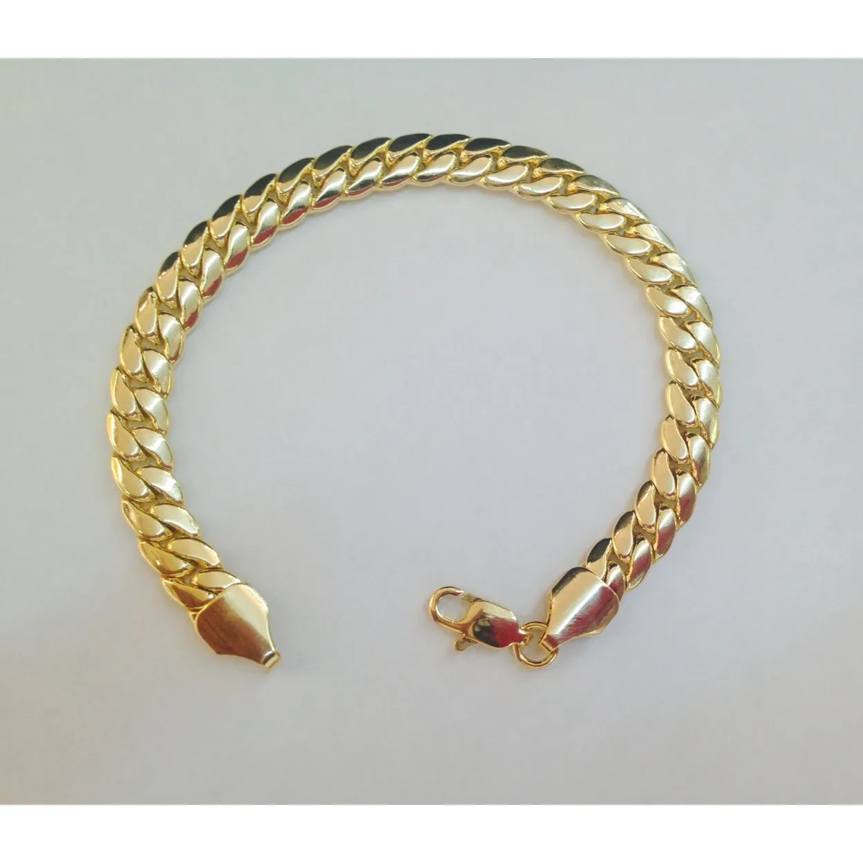 14k Gold Filled Miami Cuban Bracelet 8" Unisex All AGES