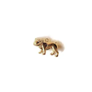 14K Matte Gold English Bulldog Charm