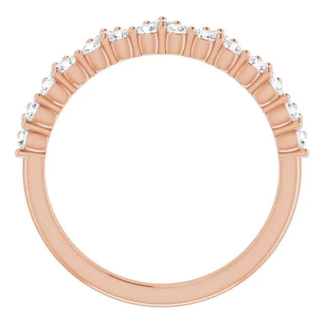 14K Rose Gold 5/8 CTW Lab-Grown Diamond Stackable Ring