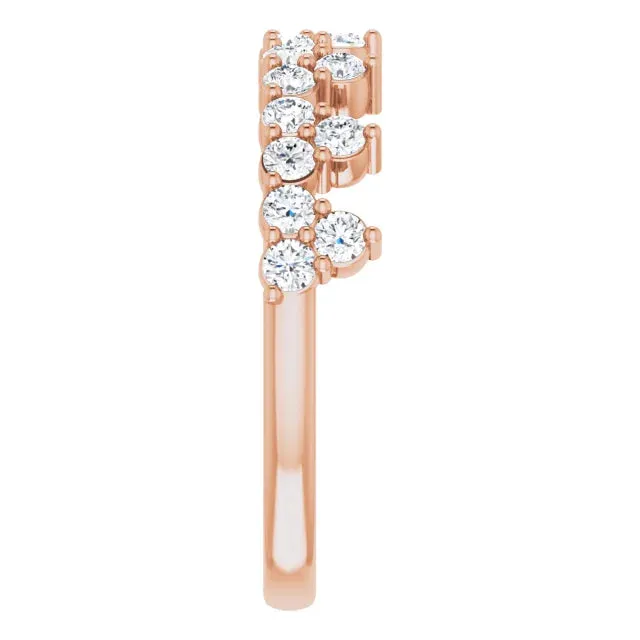 14K Rose Gold 5/8 CTW Lab-Grown Diamond Stackable Ring