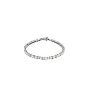 14K White 4 CTW Diamond Line 7 1/4" Bracelet