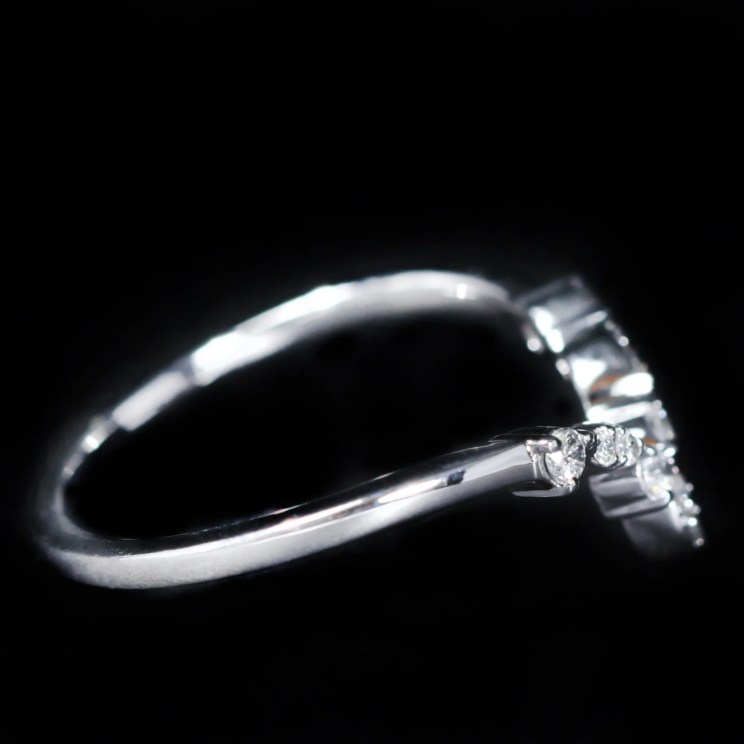 14k White Gold 0.18 Carat Diamond Tiara Band