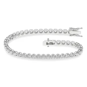 14K White Gold 3ctw Lab Grown Diamond Tennis Bracelet