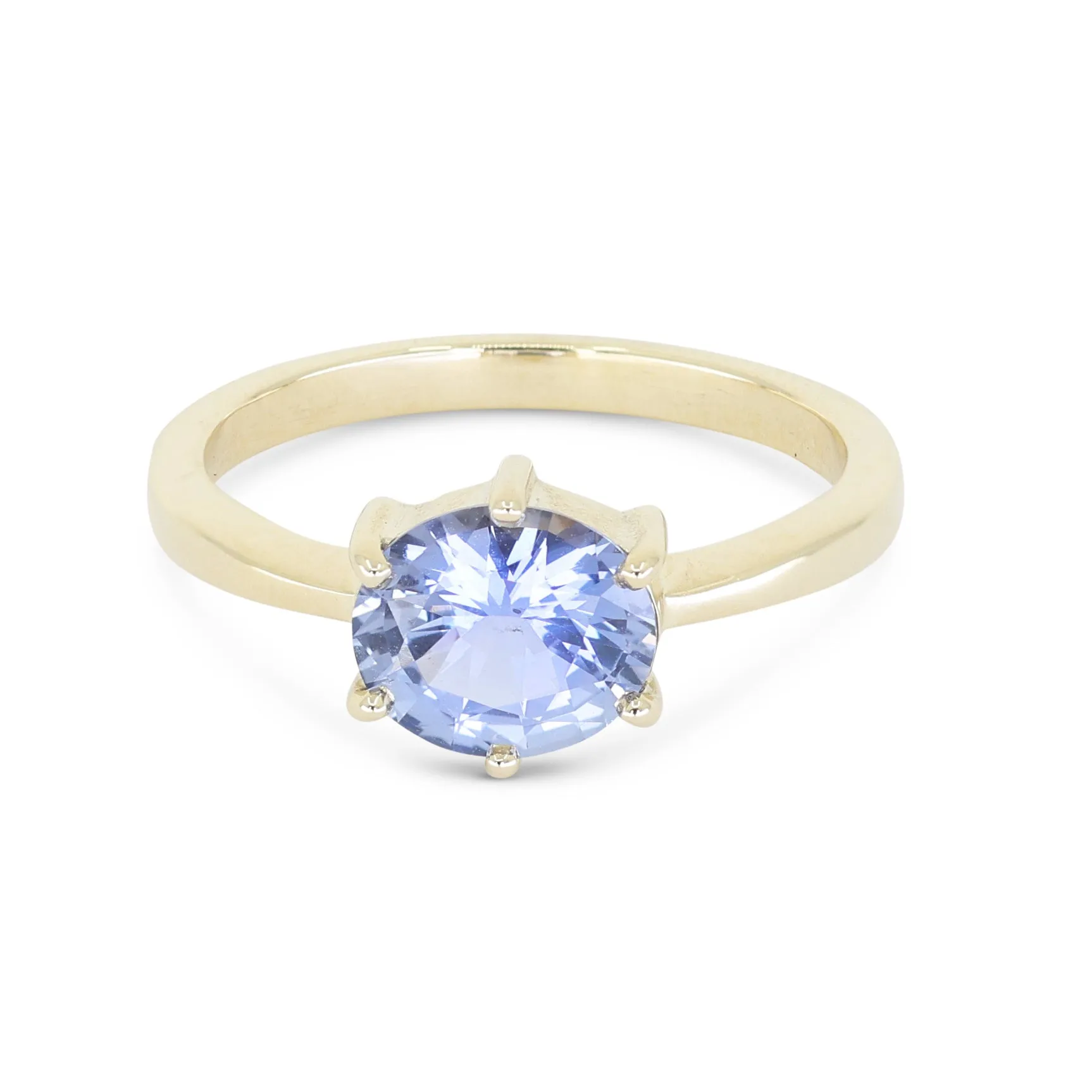 14k Yellow Gold Ceylon Sapphire Ring