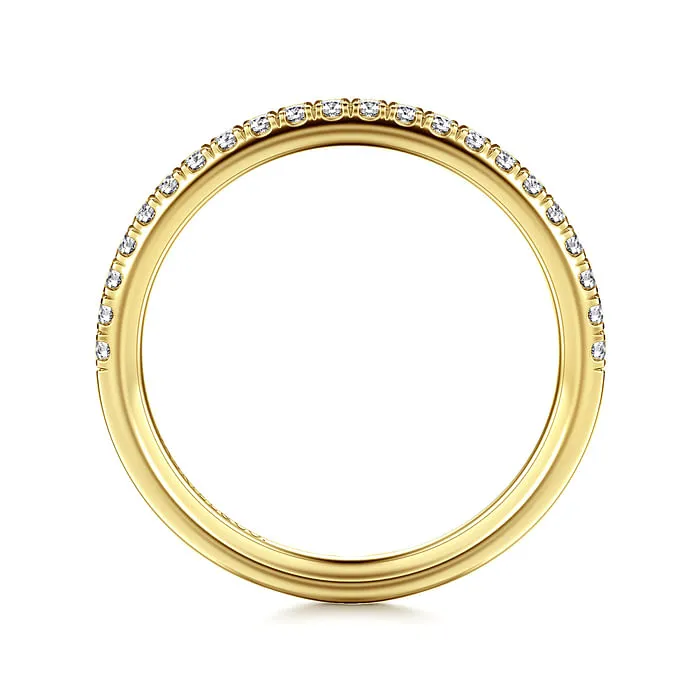 14K Yellow Gold Diamond Matching Wedding Band