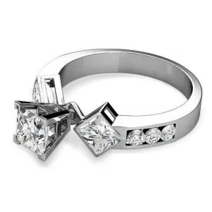 1.55-2.70 CT Round & Princess Cut Diamonds - Engagement Ring