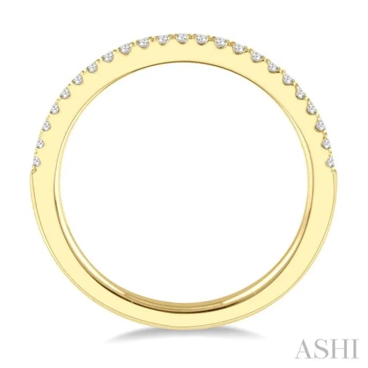 1/6 ctw Round Cut Diamond Stack Band in 14K Yellow Gold