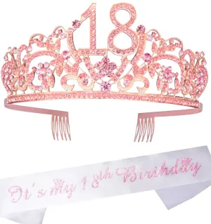 18 Birthday, 18th Birthday Decorations, 18th Birthday Sash, 18th Birthday Crown, 18th