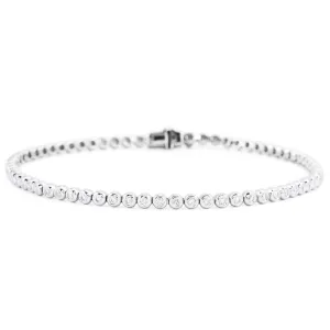 18ct White Gold 1.00ct Diamond Bubble Bracelet