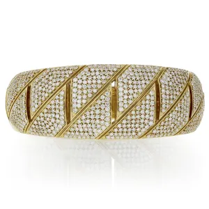 18K and Diamond Wide Bangle