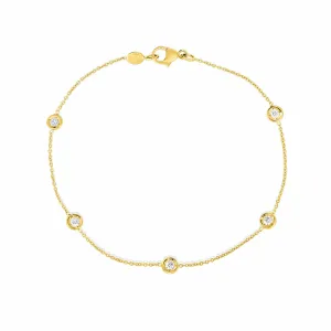 18K Gold Diamonds By The Inch 7-Inch Bracelet