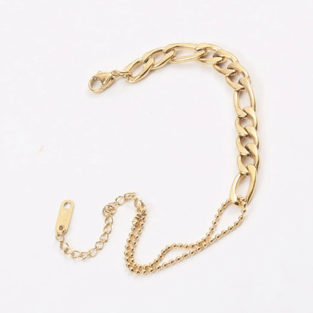 18K Gold-Filled Figaro Beaded Bracelet