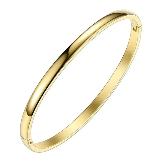 18K Gold-Filled Plain Bangle Bracelet