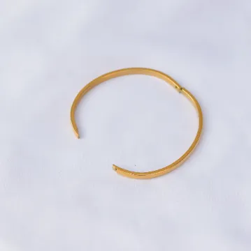 18K Gold-Filled Plain Bangle Bracelet