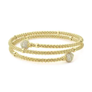 18k Gold Wrap Diamond Bracelet