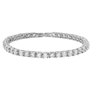 18k White Gold Plated Tennis Bracelet