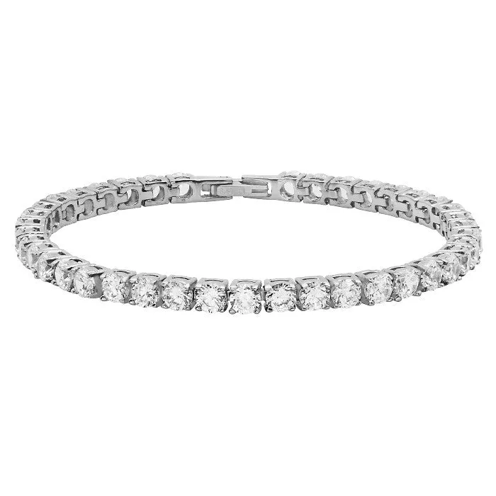 18k White Gold Plated Tennis Bracelet