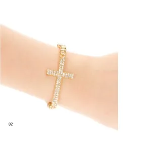 18kt Gold Filled Cross Elasticity Bracelet