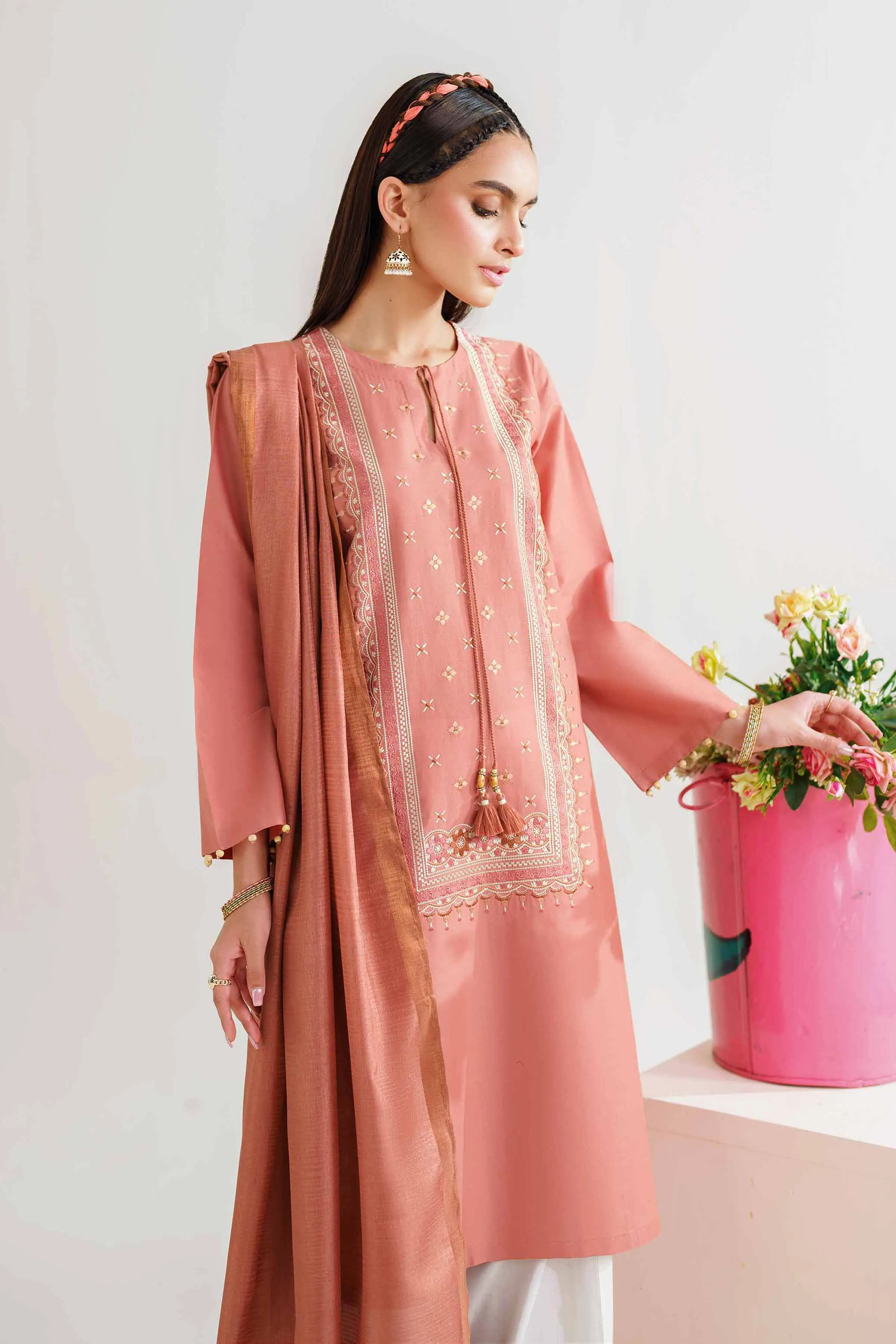 2 Piece - Embroidered Suit - PE24-155