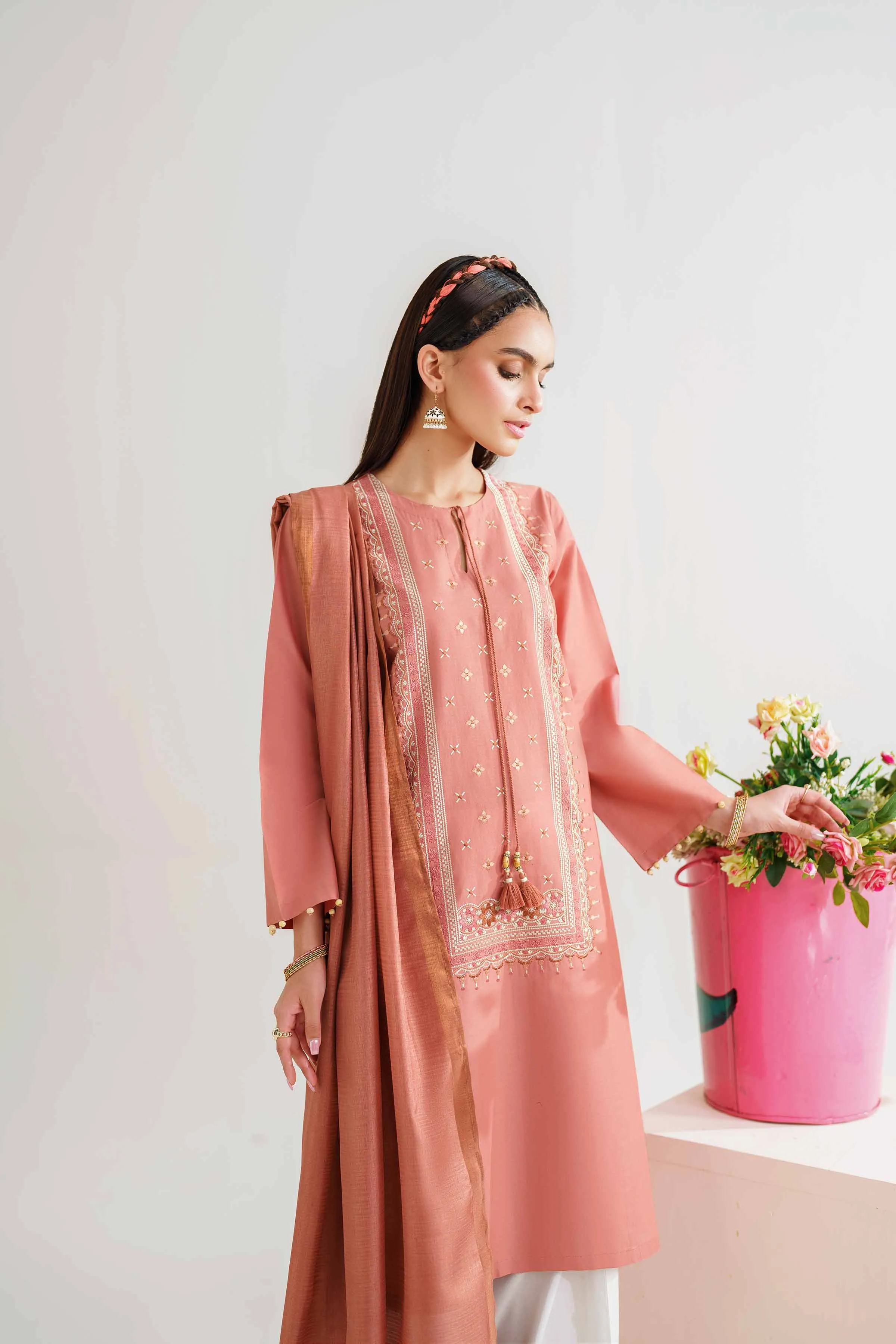 2 Piece - Embroidered Suit - PE24-155