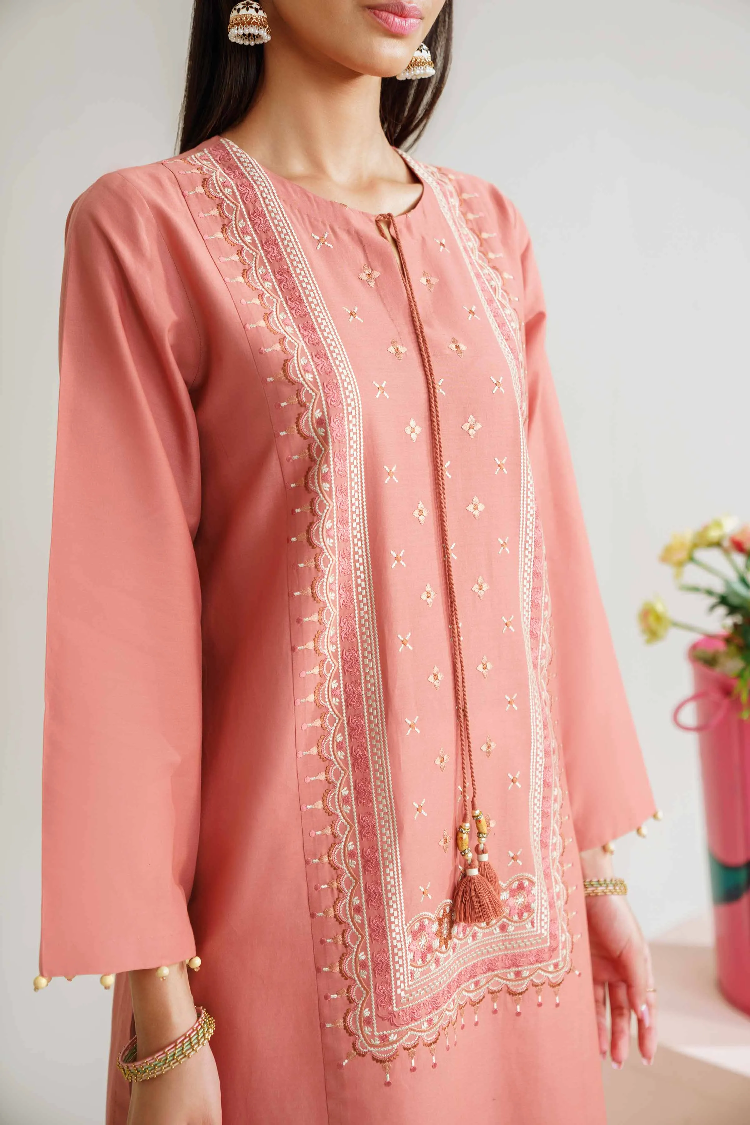 2 Piece - Embroidered Suit - PE24-155