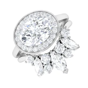 2.75 CT Certified Moissanite Designer Wedding Ring Set