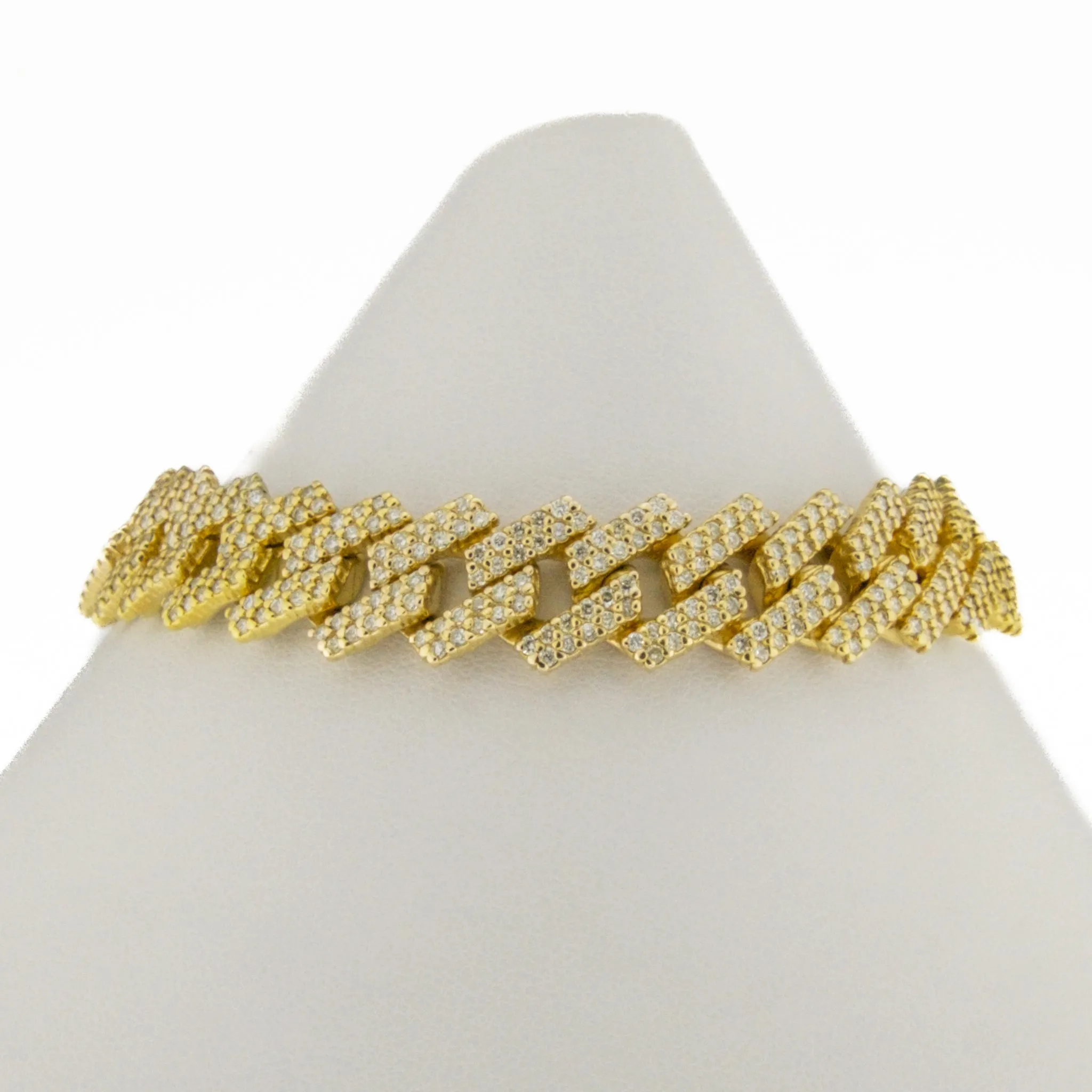 4.00ctw Multi Diamond 7" Curb Bracelet in 14K Yellow Gold