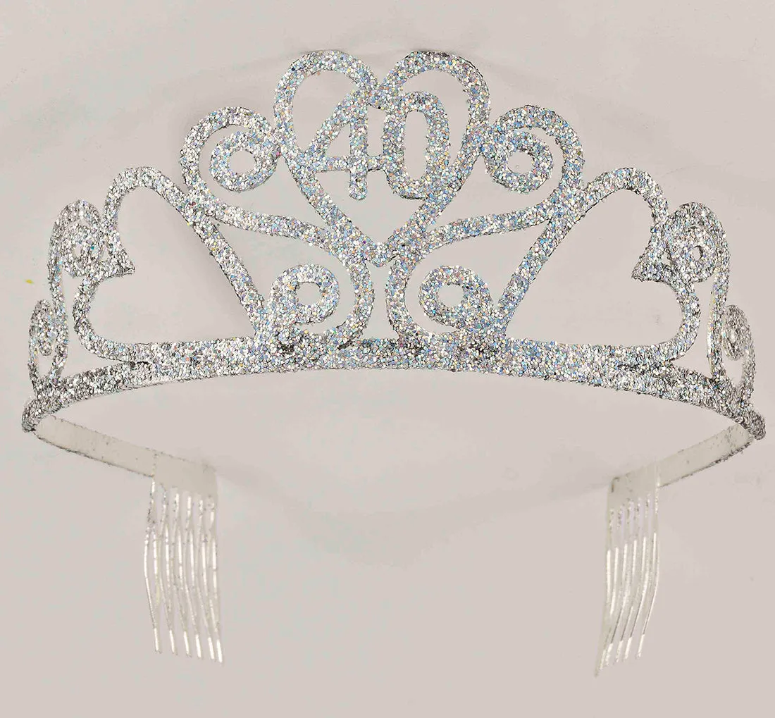 40th Birthday Glitter Tiara