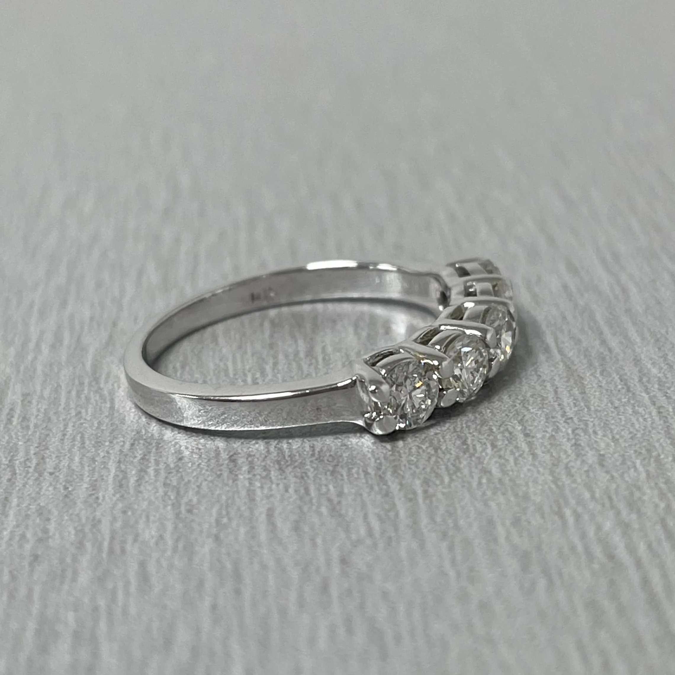 5 Stone Diamond Ring (0.85 ct Diamonds) in White Gold