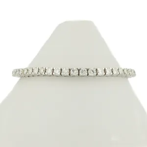 6.19ctw Round Diamond 7" Tennis Bracelet in 14K White Gold