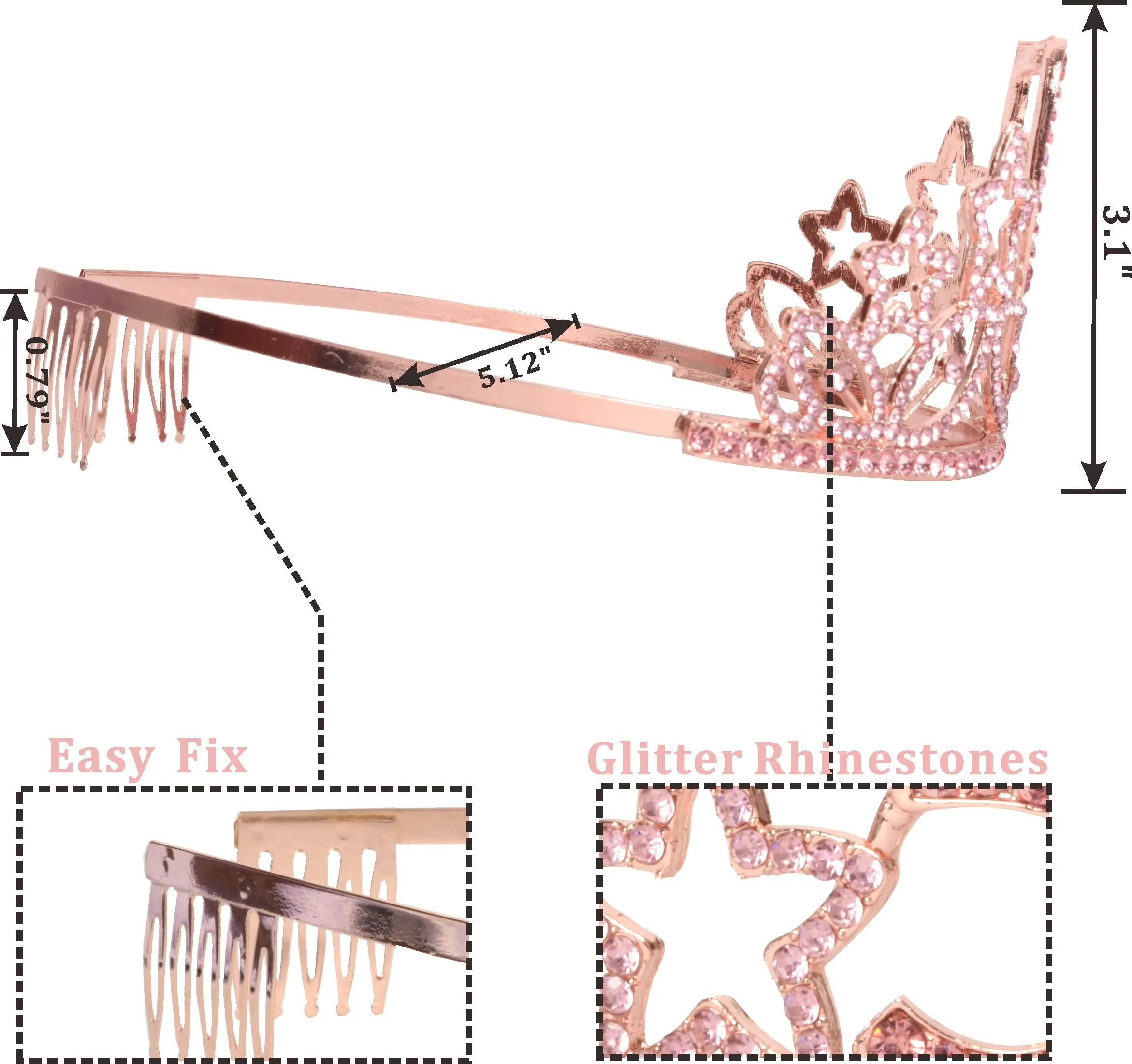 65th Birthday Gifts for women,65th Birthday Tiara and Sash pink, HAPPY 65th Birthday Party