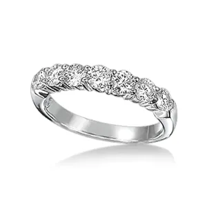 7 Stone Diamond Wedding Band