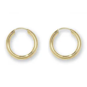 9ct Yellow Gold 10mm Sleepers Earrings ES120