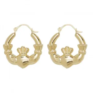 9ct Yellow Gold Claddagh Earrings ER426