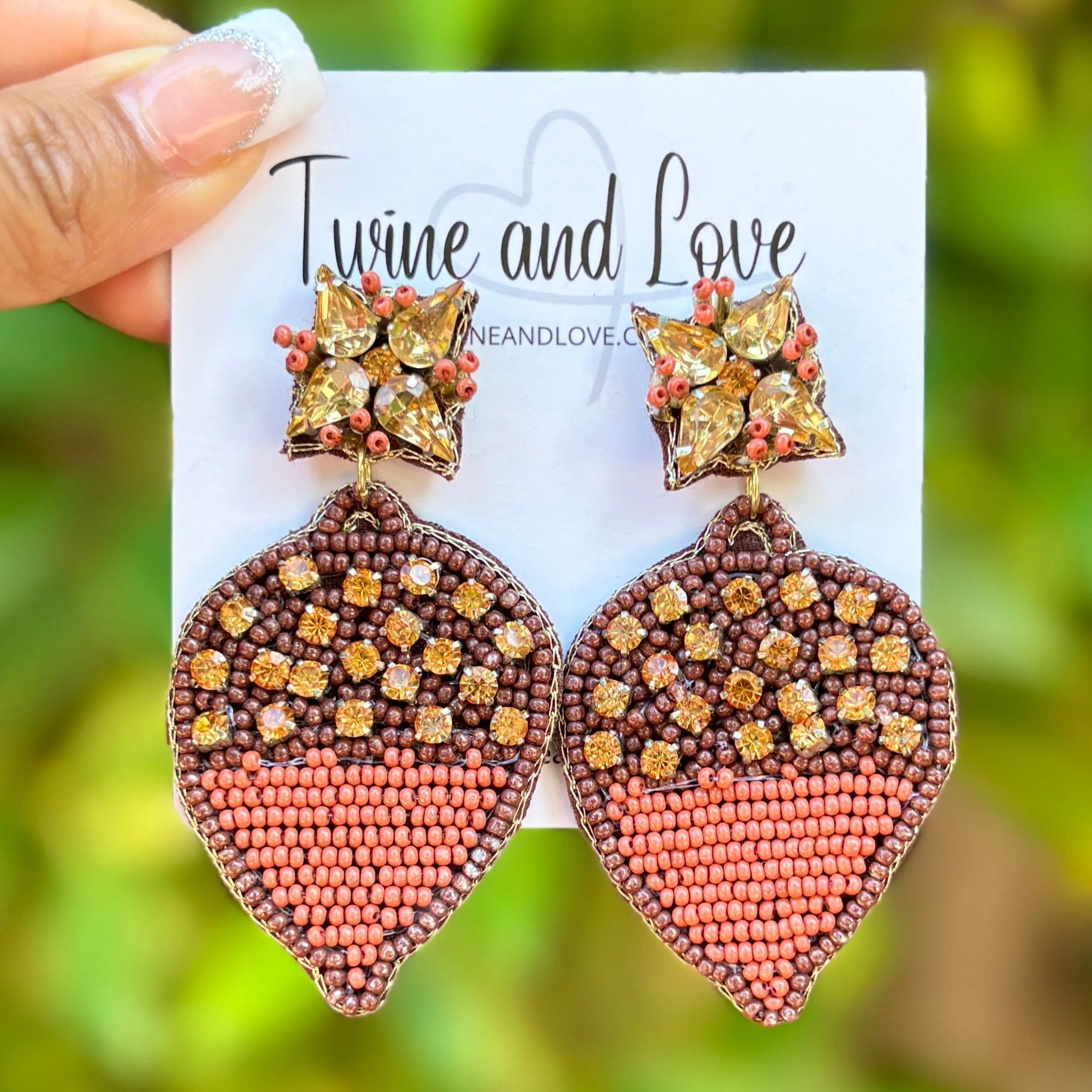 Acorn Beaded Earrings