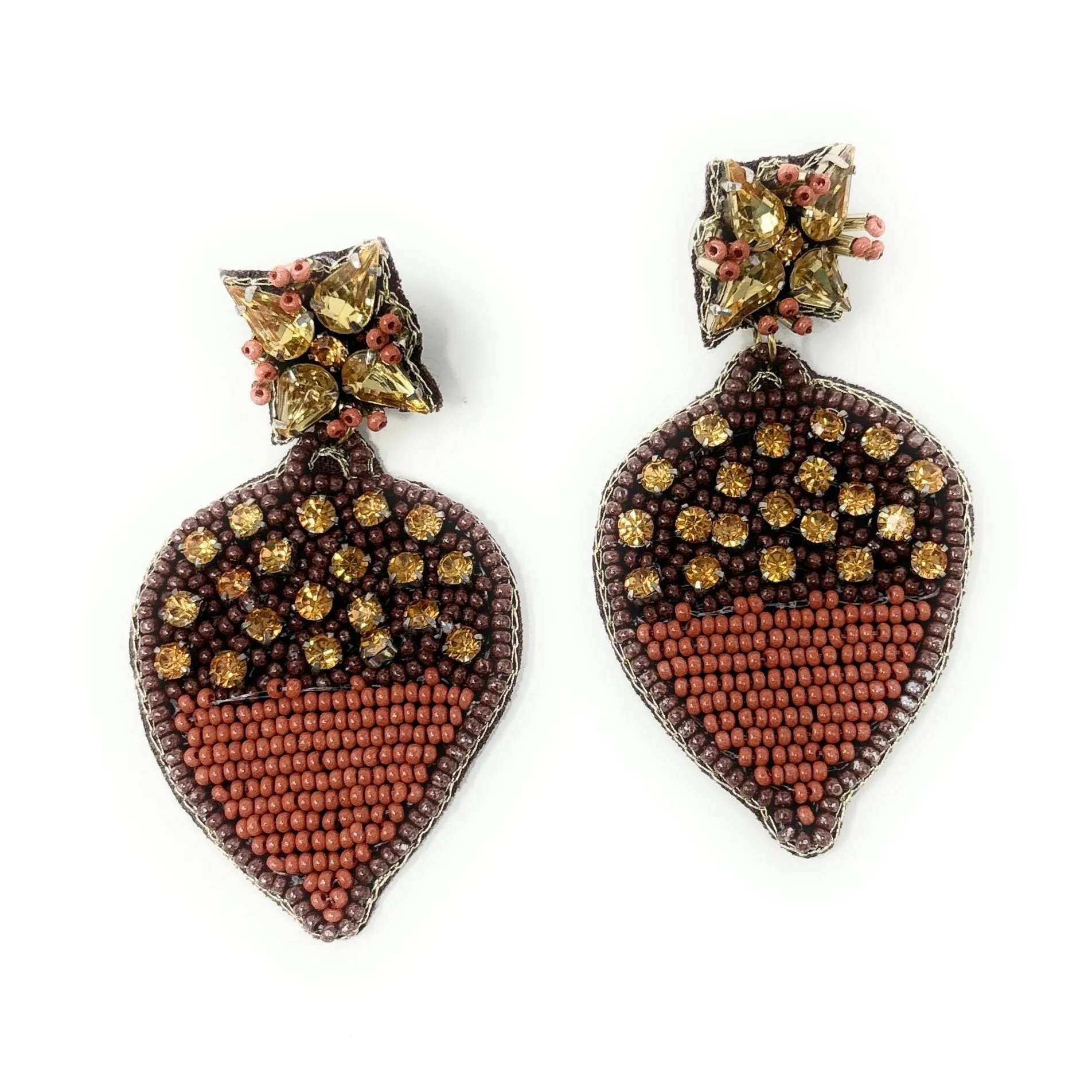 Acorn Beaded Earrings