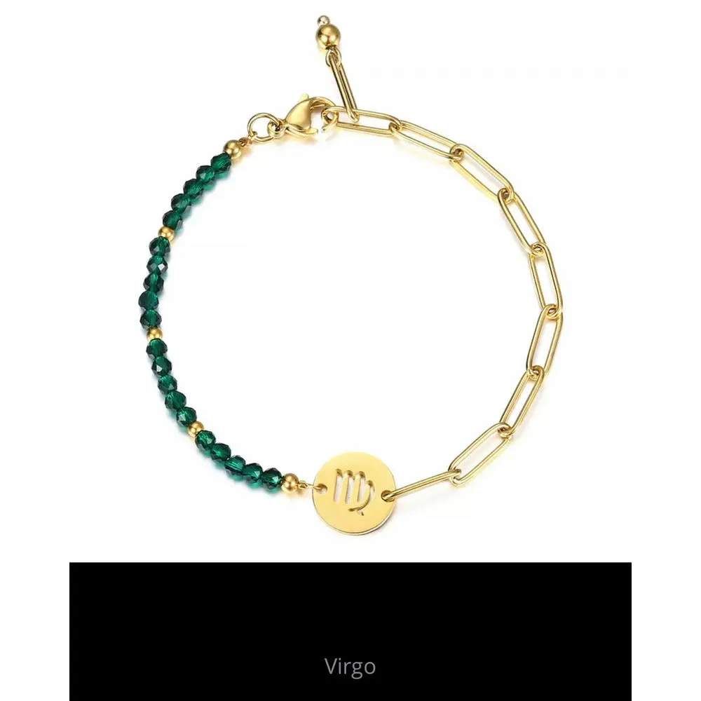 Adventura Green Onyx Beaded Zodiac Bracelet / Anklet