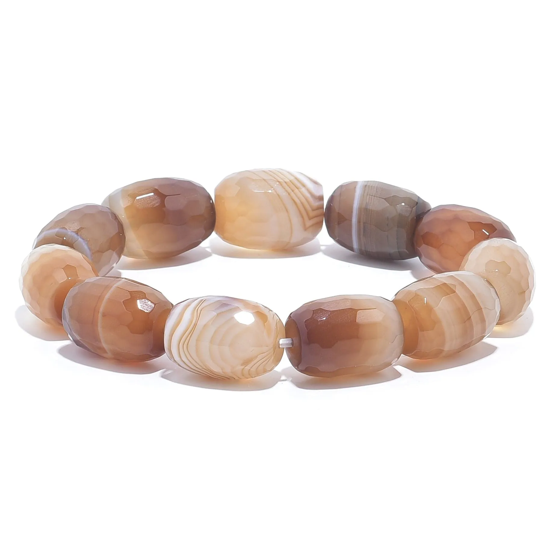 Agate Natural Gemstone Elastic Bracelet