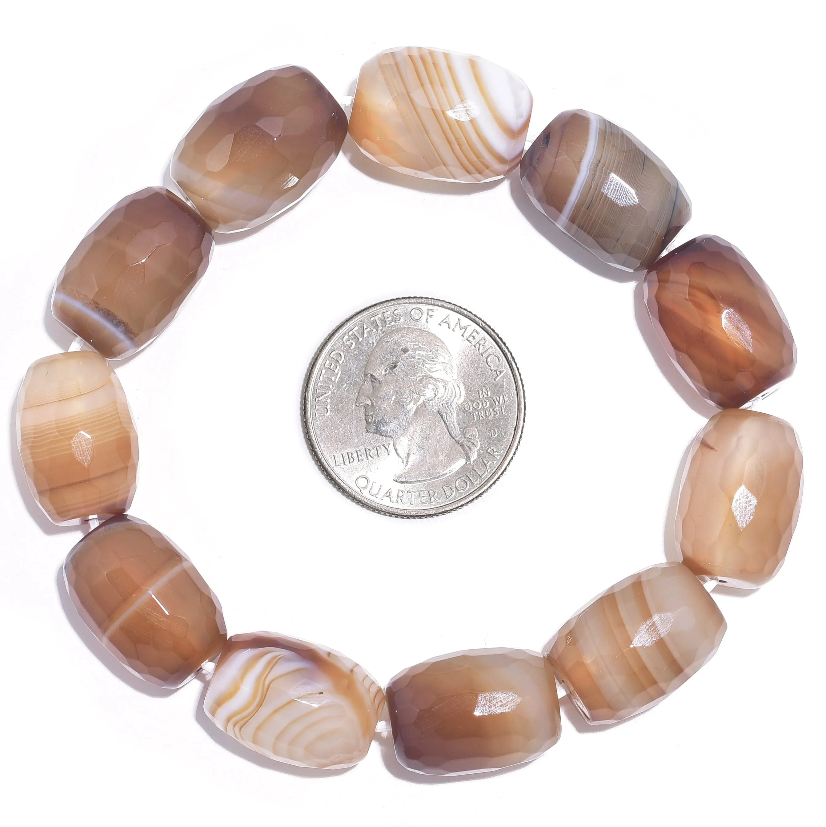 Agate Natural Gemstone Elastic Bracelet