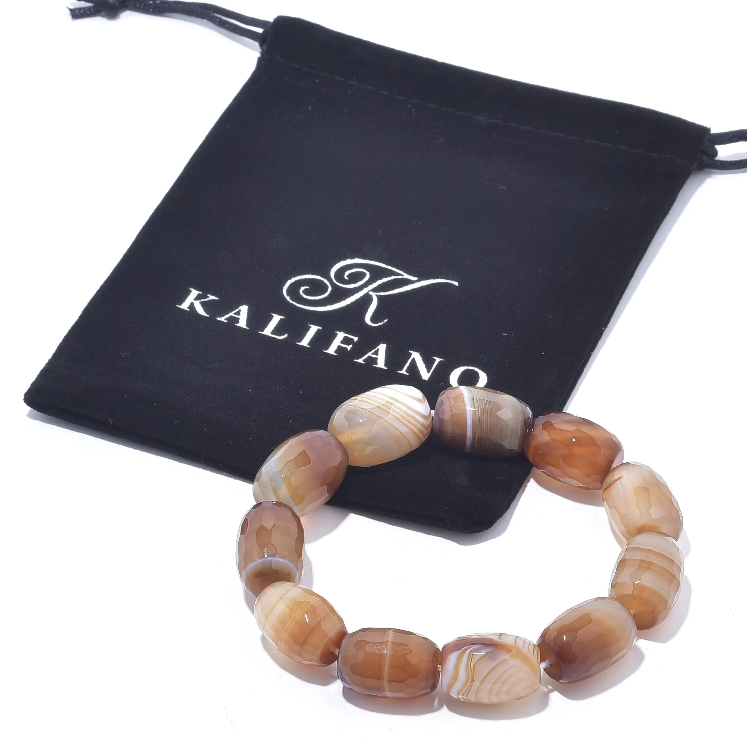 Agate Natural Gemstone Elastic Bracelet