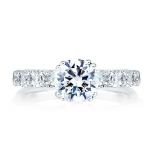 A.Jaffe Engagement Rings Timeless Classic Shared Prong Engagement Ring MES078/80