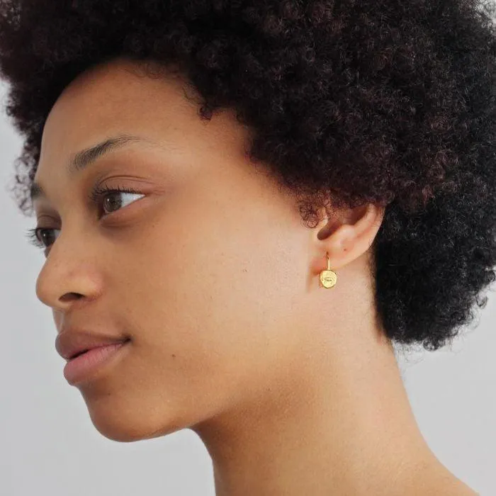 Alex Monroe Antelope Fossil Nugget Earrings